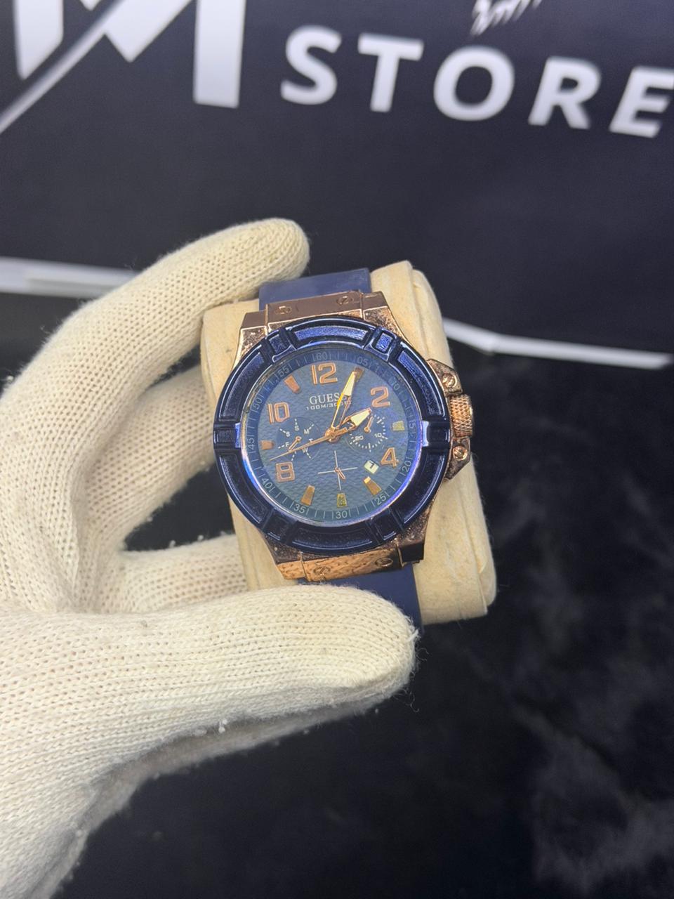 Gc Blue with Rose Gold Dial Watch (Used)